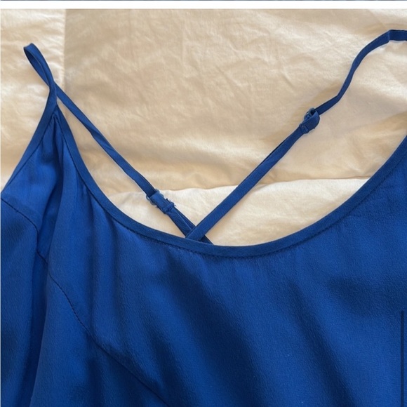 100% Silk Colbalt Blue Wilfred Romper from Aritizia - Picture 6 of 10